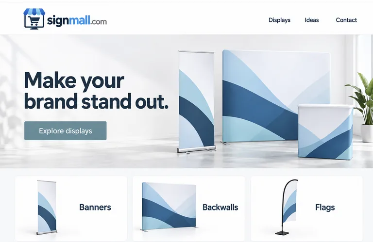 Clean & modern SignMall website example