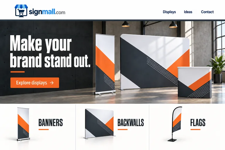 Industrial & bold SignMall website example