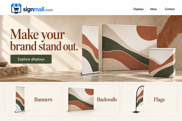 Organic & earthy SignMall website example