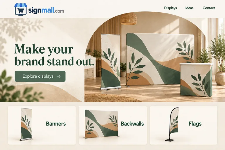 Warm & welcoming SignMall website example